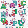 Alphabet au père Noël joyeux, création Maria Diaz